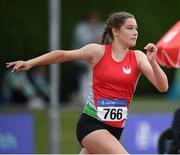 24 July 2022; Ruby Kennedy of City of Lisburn A.C., Antrim competing in the Under 16 Juvenile Pentathlon during day two of the AAI Games and Combined Events Track and Field Championships at Tullamore, Offaly. Photo by George Tewkesbury/Sportsfile
