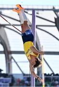 24 July 2022; Armand Duplantis of Sweden competes in the men's Pole Vault final during day ten of the World Athletics Championships at Hayward Field in Eugene, Oregon, USA. Photo by Sam Barnes/Sportsfile