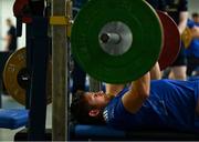 26 July 2022; Ross Byrne during a Leinster Rugby Gym session at Leinster HQ in Dublin. Photo by Harry Murphy/Sportsfile