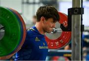 26 July 2022; Max O'Reilly during a Leinster Rugby Gym session at Leinster HQ in Dublin. Photo by Harry Murphy/Sportsfile