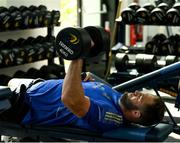 26 July 2022; Jason Jenkins during a Leinster Rugby Gym session at Leinster HQ in Dublin. Photo by Harry Murphy/Sportsfile