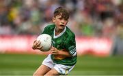 24 July 2022; Conor O' Brien, St. Pius X BNS, Terenure, Dublin, representing Kerry during the INTO Cumann na mBunscol GAA Respect Exhibition Go Games at GAA All-Ireland Senior Football Championship Final match between Kerry and Galway at Croke Park in Dublin. Photo by Harry Murphy/Sportsfile