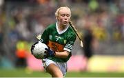24 July 2022; Chloe Clarke, Newcastle, Tipperary, representing Kerry during the INTO Cumann na mBunscol GAA Respect Exhibition Go Games at GAA All-Ireland Senior Football Championship Final match between Kerry and Galway at Croke Park in Dublin. Photo by David Fitzgerald/Sportsfile