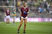 24 July 2022; Lola Matthews, Killinkere N.S., Virginia, Cavan, representing Galway during the INTO Cumann na mBunscol GAA Respect Exhibition Go Games at GAA All-Ireland Senior Football Championship Final match between Kerry and Galway at Croke Park in Dublin. Photo by David Fitzgerald/Sportsfile