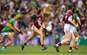 24 July 2022; Lola Matthews, Killinkere N.S., Virginia, Cavan, representing Galway, during the INTO Cumann na mBunscol GAA Respect Exhibition Go Games at GAA All-Ireland Senior Football Championship Final match between Kerry and Galway at Croke Park in Dublin. Photo by Ramsey Cardy/Sportsfile