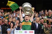 24 July 2022; Tom O'Sullivan of Kerry lifts the Sam Maguire Cup after the GAA Football All-Ireland Senior Championship Final match between Kerry and Galway at Croke Park in Dublin. Photo by Stephen McCarthy/Sportsfile