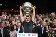 24 July 2022; Dylan Casey of Kerry lifts the Sam Maguire Cup after the GAA Football All-Ireland Senior Championship Final match between Kerry and Galway at Croke Park in Dublin. Photo by Stephen McCarthy/Sportsfile