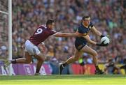 24 July 2022; Kerry goalkeeper Shane Ryan in action against Cillian McDaid of Galway during the GAA Football All-Ireland Senior Championship Final match between Kerry and Galway at Croke Park in Dublin. Photo by Stephen McCarthy/Sportsfile
