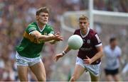 24 July 2022; Gavin White of Kerry in action against Dylan McHugh of Galway during the GAA Football All-Ireland Senior Championship Final match between Kerry and Galway at Croke Park in Dublin. Photo by Stephen McCarthy/Sportsfile