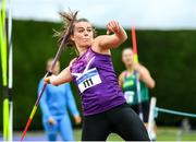 24 July 2022; Rebekah Walton of Loughborough Students A.C. competing in the Senior Javelin during day two of the AAI Games and Combined Events Track and Field Championships at Tullamore, Offaly. Photo by George Tewkesbury/Sportsfile