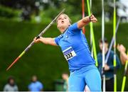 24 July 2022; Saza Jemai of Italy competing in the Senior Javelin during day two of the AAI Games and Combined Events Track and Field Championships at Tullamore, Offaly. Photo by George Tewkesbury/Sportsfile
