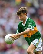 24 July 2022; Conor O' Brien, St. Pius X BNS, Terenure, Dublin, representing Kerry, during the INTO Cumann na mBunscol GAA Respect Exhibition Go Games at GAA All-Ireland Senior Football Championship Final match between Kerry and Galway at Croke Park in Dublin. Photo by Stephen McCarthy/Sportsfile