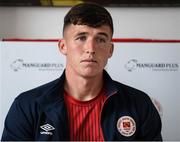 25 July 2022; Joe Redmond during the St Patrick's Athletic press conference at Richmond Park in Dublin. Photo by George Tewkesbury/Sportsfile