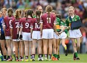 24 July 2022; Rosie Colleran, St Laurence O’Tooles N.S., Roundwood, Wicklow, representing Kerry, during the INTO Cumann na mBunscol GAA Respect Exhibition Go Games at GAA All-Ireland Senior Football Championship Final match between Kerry and Galway at Croke Park in Dublin. Photo by Ramsey Cardy/Sportsfile
