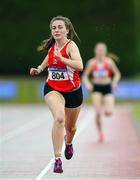 24 July 2022; Saidhbhe Byrne of Enniscorthy A.C., Wexford competing in the Junior Youth Heptathlon during day two of the AAI Games and Combined Events Track and Field Championships at Tullamore, Offaly. Photo by George Tewkesbury/Sportsfile