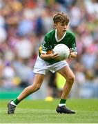 24 July 2022; Conor O' Brien, St. Pius X BNS, Terenure, Dublin, representing Kerry, during the INTO Cumann na mBunscol GAA Respect Exhibition Go Games at GAA All-Ireland Senior Football Championship Final match between Kerry and Galway at Croke Park in Dublin. Photo by Stephen McCarthy/Sportsfile