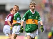 24 July 2022; Charlie Grant, Ballyholland PS, Newry, Down, representing Kerry, during the INTO Cumann na mBunscol GAA Respect Exhibition Go Games at GAA All-Ireland Senior Football Championship Final match between Kerry and Galway at Croke Park in Dublin. Photo by Stephen McCarthy/Sportsfile