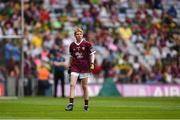 24 July 2022; Oisín Treacy, St Canices Co Ed, Granges Rd, Kilkenny, representing Galway, during the INTO Cumann na mBunscol GAA Respect Exhibition Go Games at GAA All-Ireland Senior Football Championship Final match between Kerry and Galway at Croke Park in Dublin. Photo by Ray McManus/Sportsfile
