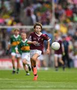 24 July 2022; Josh Furlong, Scoil Naomh Íosaf, Baltinglass, Wicklow, representing Galway, during the INTO Cumann na mBunscol GAA Respect Exhibition Go Games at GAA All-Ireland Senior Football Championship Final match between Kerry and Galway at Croke Park in Dublin. Photo by Ray McManus/Sportsfile