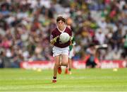 24 July 2022; Christian McGerr, Melview N.S., Melview, Longford, representing Galway, during the INTO Cumann na mBunscol GAA Respect Exhibition Go Games at GAA All-Ireland Senior Football Championship Final match between Kerry and Galway at Croke Park in Dublin. Photo by Ray McManus/Sportsfile