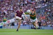 24 July 2022; Liam Silke of Galway in action against Seán O'Shea of Kerry during the GAA Football All-Ireland Senior Championship Final match between Kerry and Galway at Croke Park in Dublin. Photo by Ray McManus/Sportsfile