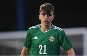 25 July 2022; Eoin Kenny of Northern Ireland during the SuperCupNI match between Northern Ireland and Manchester United at Coleraine Showgrounds in Coleraine, Derry. Photo by Ramsey Cardy/Sportsfile