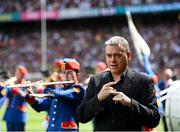 24 July 2022; Amhrán na bhFiann is signed by Senan Dunne and performed by the Artane Band before the GAA Football All-Ireland Senior Championship Final match between Kerry and Galway at Croke Park in Dublin. Photo by Harry Murphy/Sportsfile