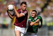 24 July 2022; Paul Conroy of Galway in action against Seán O'Shea of Kerry during the GAA Football All-Ireland Senior Championship Final match between Kerry and Galway at Croke Park in Dublin. Photo by Harry Murphy/Sportsfile