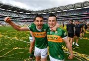 24 July 2022; Brian Ó Beaglaíoch, left, and Paul Murphy of Kerry celebrate after the GAA Football All-Ireland Senior Championship Final match between Kerry and Galway at Croke Park in Dublin. Photo by David Fitzgerald/Sportsfile