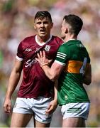 24 July 2022; Shane Walsh of Galway and Tom O'Sullivan of Kerry during the GAA Football All-Ireland Senior Championship Final match between Kerry and Galway at Croke Park in Dublin. Photo by David Fitzgerald/Sportsfile