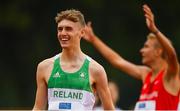 26 July 2022; Sean Cronin Of Team Ireland reacts after coming third in the boys 1500m event during day two of the 2022 European Youth Summer Olympic Festival at Banská Bystrica, Slovakia. Photo by Eóin Noonan/Sportsfile
