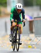 26 July 2022; Patrick Casey of Team Ireland competing in the boys time trial event during day two of the 2022 European Youth Summer Olympic Festival at Banská Bystrica, Slovakia. Photo by Eóin Noonan/Sportsfile