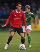 25 July 2022; James Nolan of Manchester United during the SuperCupNI match between Northern Ireland and Manchester United at Coleraine Showgrounds in Coleraine, Derry. Photo by Ramsey Cardy/Sportsfile