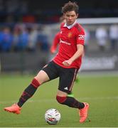 25 July 2022; Louis Jackson of Manchester United during the SuperCupNI match between Northern Ireland and Manchester United at Coleraine Showgrounds in Coleraine, Derry. Photo by Ramsey Cardy/Sportsfile
