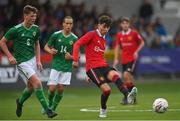 25 July 2022; Ruben Curley of Manchester United during the SuperCupNI match between Northern Ireland and Manchester United at Coleraine Showgrounds in Coleraine, Derry. Photo by Ramsey Cardy/Sportsfile