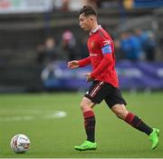 25 July 2022; Dan Gore of Manchester United during the SuperCupNI match between Northern Ireland and Manchester United at Coleraine Showgrounds in Coleraine, Derry. Photo by Ramsey Cardy/Sportsfile