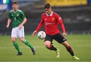 25 July 2022; Manni Norkett of Manchester United during the SuperCupNI match between Northern Ireland and Manchester United at Coleraine Showgrounds in Coleraine, Derry. Photo by Ramsey Cardy/Sportsfile
