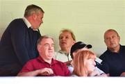 15 July 2022; Former St Patrick's Athletic manager Liam Buckley, centre, in attendance during the SSE Airtricity League Premier Division match between St Patrick's Athletic and Dundalk at Richmond Park in Dublin. Photo by Ben McShane/Sportsfile