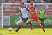 15 July 2022; Eoin Doyle of St Patrick's Athletic and Andy Boyle of Dundalk during the SSE Airtricity League Premier Division match between St Patrick's Athletic and Dundalk at Richmond Park in Dublin. Photo by Ben McShane/Sportsfile