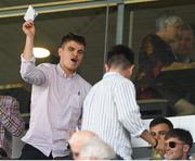 26 July 2022; Galway footballer Patrick Kelly before the caulfieldindustrial.com Handicap during day two of the Galway Races Summer Festival at Ballybrit Racecourse in Galway. Photo by Harry Murphy/Sportsfile