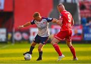 15 July 2022; Eoin Doyle of St Patrick's Athletic and Mark Connolly of Dundalk during the SSE Airtricity League Premier Division match between St Patrick's Athletic and Dundalk at Richmond Park in Dublin. Photo by Ben McShane/Sportsfile