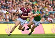 24 July 2022; Johnny Heaney of Galway in action against Brian Ó Beaglaíoch of Kerry during the GAA Football All-Ireland Senior Championship Final match between Kerry and Galway at Croke Park in Dublin. Photo by Ramsey Cardy/Sportsfile