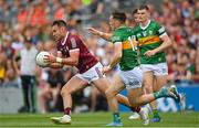 24 July 2022; Cillian McDaid of Galway in action against Paudie Clifford of Kerry during the GAA Football All-Ireland Senior Championship Final match between Kerry and Galway at Croke Park in Dublin. Photo by Ramsey Cardy/Sportsfile