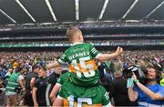 24 July 2022; Kerry's Paul Geaney and his son Paidí after the GAA Football All-Ireland Senior Championship Final match between Kerry and Galway at Croke Park in Dublin. Photo by Ramsey Cardy/Sportsfile