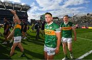 24 July 2022; Micheál Burns of Kerry celebrates after the GAA Football All-Ireland Senior Championship Final match between Kerry and Galway at Croke Park in Dublin. Photo by Ramsey Cardy/Sportsfile