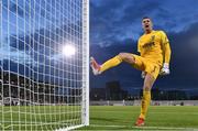 26 July 2022; Ludogorets goalkeeper Sergio Padt celebrates his side's first goal, scored by Cauly Souza, during the UEFA Champions League 2022-23 Second Qualifying Round Second Leg match between Shamrock Rovers and Ludogorets at Tallaght Stadium in Dublin. Photo by Ramsey Cardy/Sportsfile