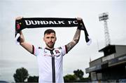 27 July 2022; Dundalk's new signing Robbie McCourt poses for a portrait after he was unveiled at Oriel Park in Dundalk, Louth.  Photo by David Fitzgerald/Sportsfile