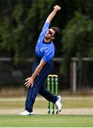 27 July 2022; Gavin Hoey of Leinster Lightning during the Cricket Ireland Inter-Provincial Trophy match between Leinster Lightning and Munster Reds at Pembroke Cricket Club in Dublin. Photo by Piaras Ó Mídheach/Sportsfile