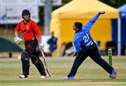 27 July 2022; Simi Singh of Leinster Lightning during the Cricket Ireland Inter-Provincial Trophy match between Leinster Lightning and Munster Reds at Pembroke Cricket Club in Dublin. Photo by Piaras Ó Mídheach/Sportsfile