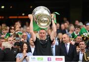 24 July 2022; Kerry logistics manager Brendan Griffin lifts the Sam Maguire Cup after the GAA Football All-Ireland Senior Championship Final match between Kerry and Galway at Croke Park in Dublin. Photo by Stephen McCarthy/Sportsfile